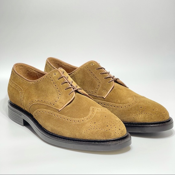 Polo Ralph Lauren Mens Asher Wingtip Oxford Suede Leather Dress Shoes - Picture 2 of 11